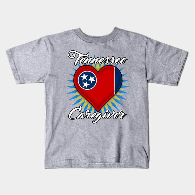 Tennessee Caregiver (white font) Kids T-Shirt by WCN Store